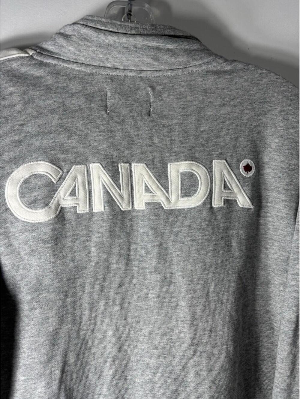 Hudson's Bay CO HBC Gray Sweatshirt Zip-up Men’s Medium - Picture 13 of 15